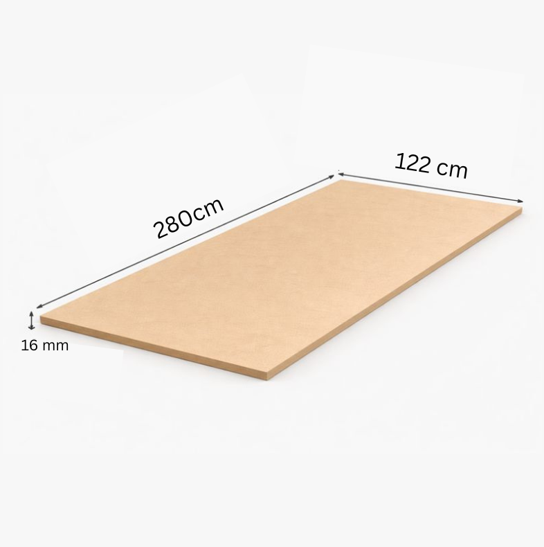 ورق ام دی اف خام 16 میل 122cm*280cm*16mm