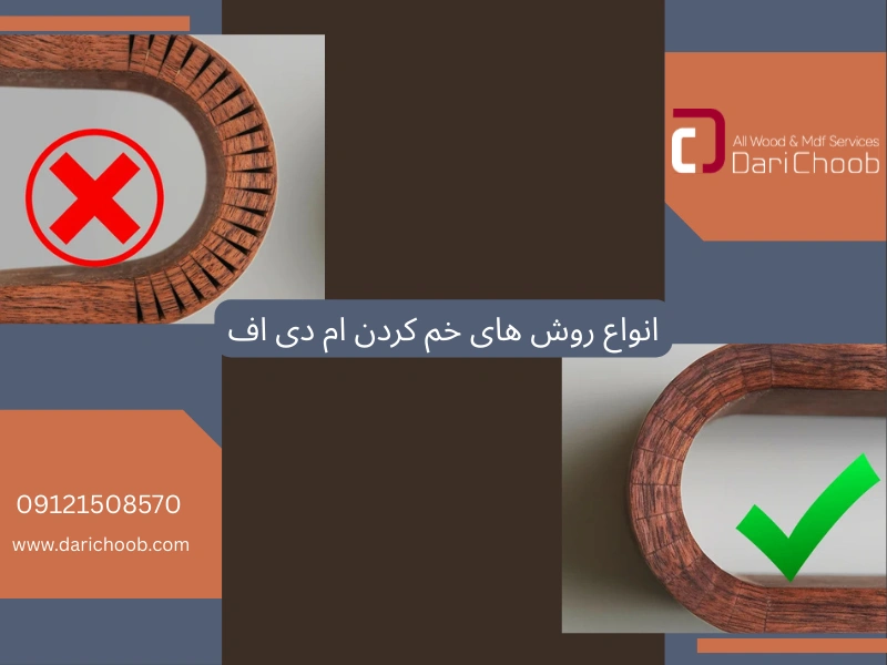 انواع روش های خم کردن ام دی اف