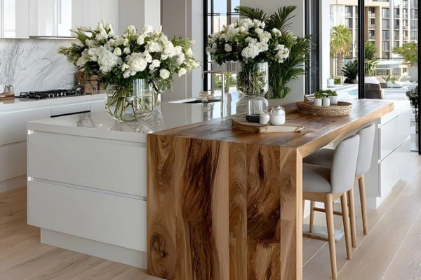 کانتر چوبی آشپزخانه