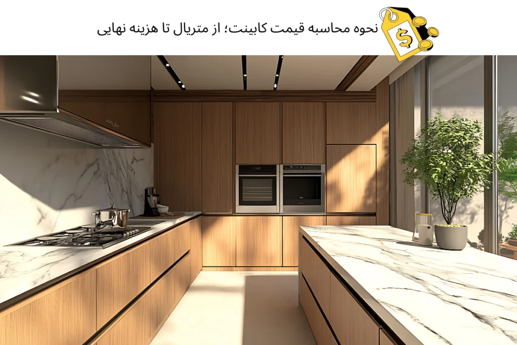 نحوه محاسبه قیمت کابینت؛ از متریال تا هزینه نهایی استفاده از ورق ام دی اف | داری چوب