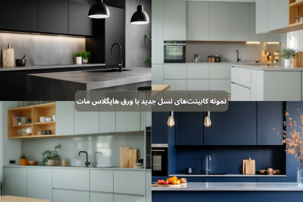 عکس نمونه کابینت با هاگلاس مات | داری چوب