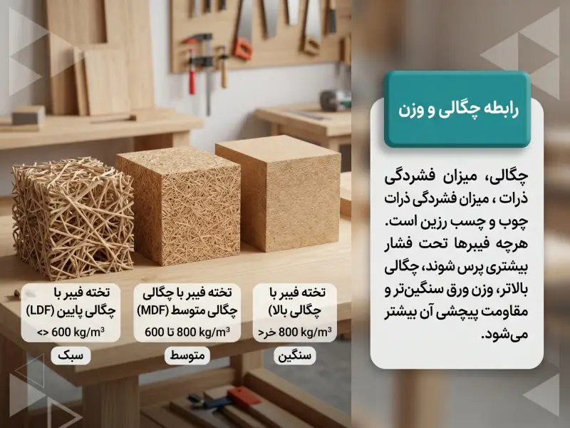 تاثیر دانسیته بر وزن