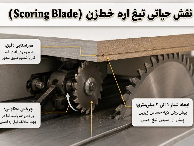 نحوه تنظیم اره خط زن نسبت به تیغ اصلی