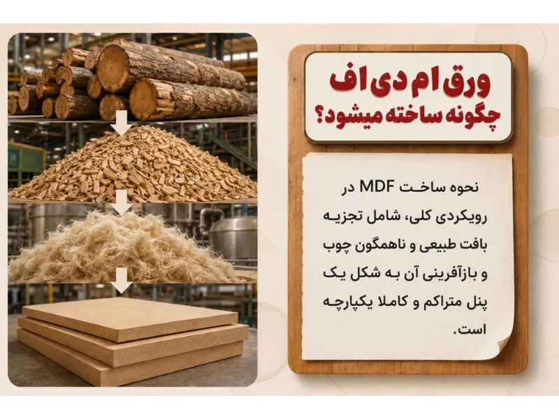 ورق ام دی اف چگونه ساخته میشود؟