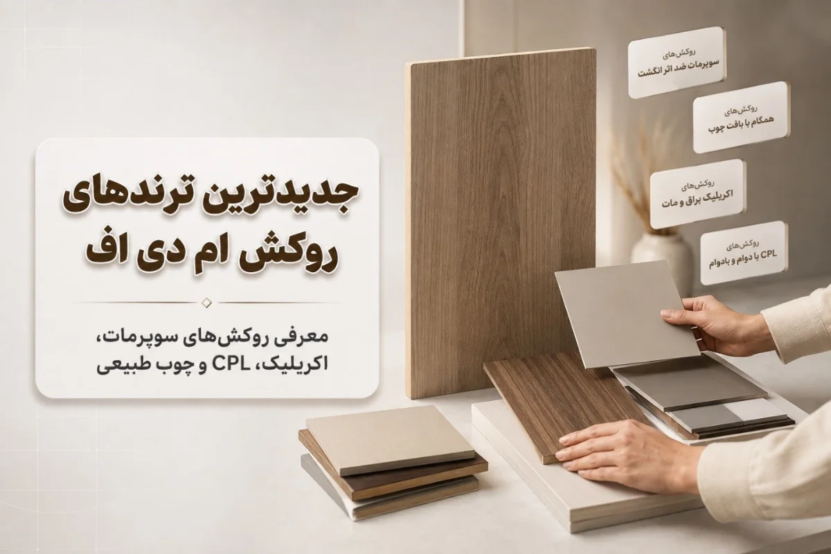 بررسی صفر تا صد انواع روکش ورق ام دی اف + معرفی ترندها