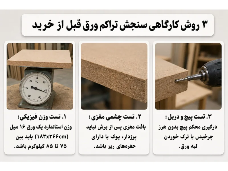 روش‌های کارگاهی و ساده برای سنجش تراکم ورق قبل از خرید